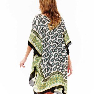 Bohemian Print Loose casual Resort wear and printed Silky Summer Kimono